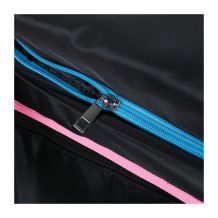 Close-up of Rolling Goat™ 2.0 zippers with blue and pink contrast piping, highlighting smooth-glide hardware.