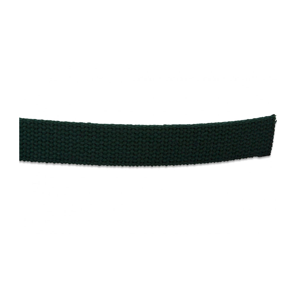 1.25" Heavyweight Cotton Webbing - HUNTER GREEN - 1 Yard