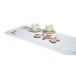 Crocheted Edge Table Runner Home Decorating Embroidery Blanks