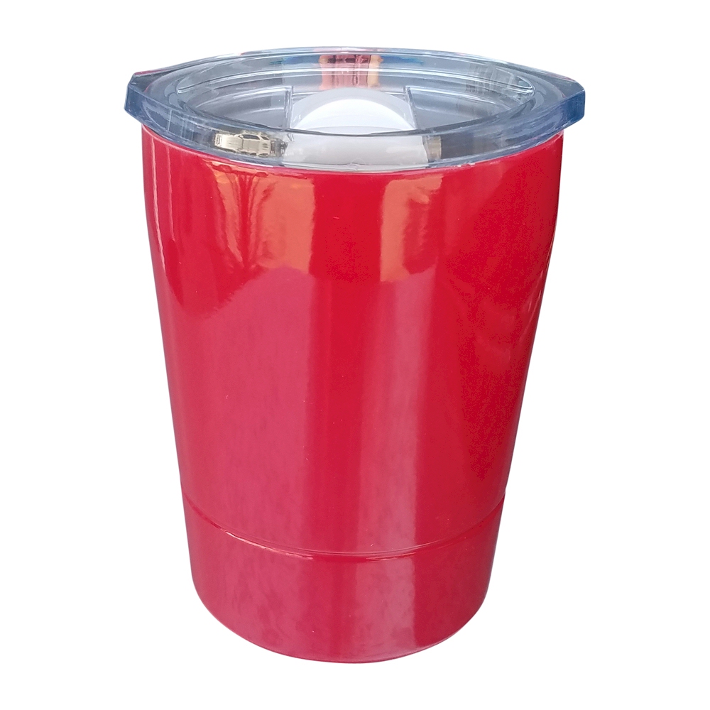 8oz Double Wall Stainless Steel Super Tumbler - RASPBERRY RED - CLOSEOUT