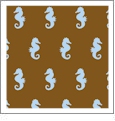 Seahorses Coconut with Cloud - Kiwi Embroidery Paper - One 8.5in x 11in Sheet
