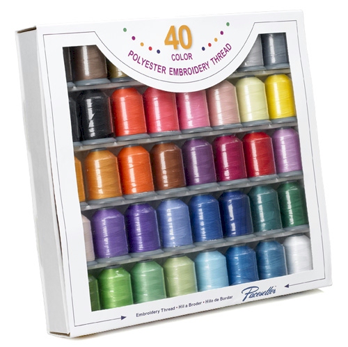 Brother 40 Color Polyester Embroidery Thread Set