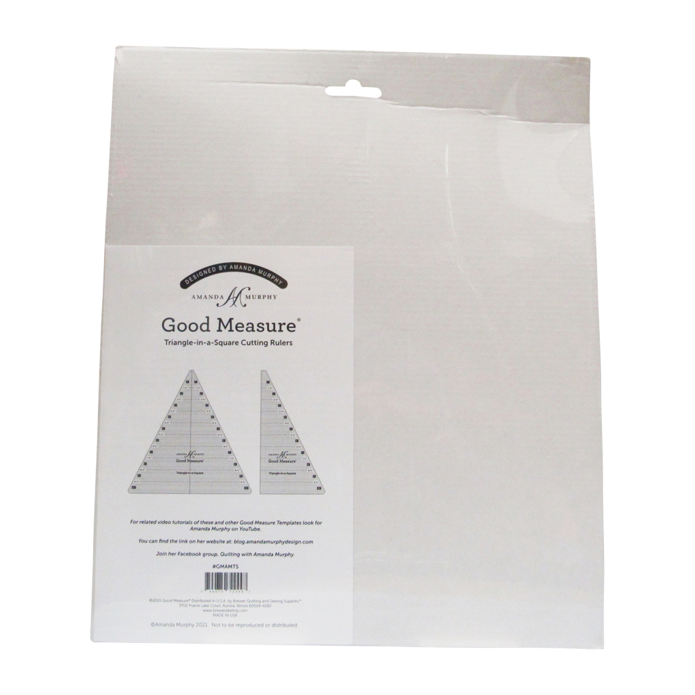 Triangle-In-A-Square Set of 2 Good Measure Cutting Rulers By Amanda Murphy 