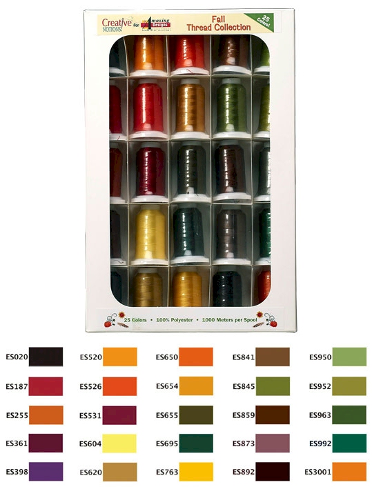 Amazing Designs Autumn Bouquet Thread Collection 25 Spool Embroidery Thread Set