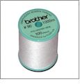 Brother 90wt Bobbin Thread 1000m Spool For PE Embroidery Machines- White EBTPE