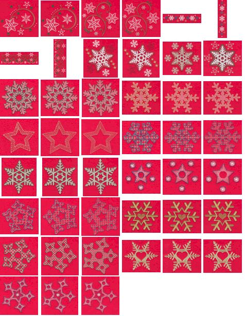 Whimsical Snowflake Embroidery Designs by John Deer's Adorable Ideas - Multi-Format CD-ROM AI-5898S