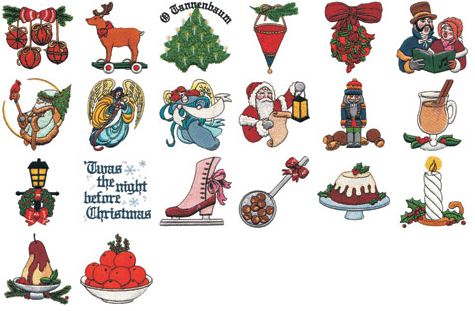 Victorian Christmas Embroidery Designs by John Deer's Adorable Ideas - Multi-Format CD-ROM AI-0263326S