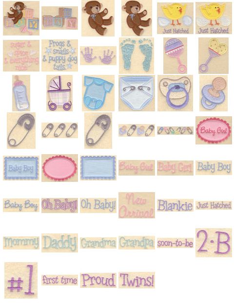 Oh Baby Embroidery Designs by John Deer's Adorable Ideas - Multi-Format CD-ROM AI-AIHOB100S