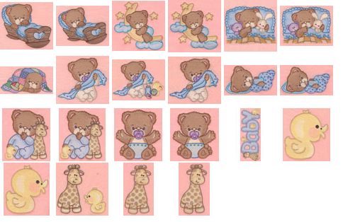 Baby Bears Embroidery Designs by John Deer's Adorable Ideas - Multi-Format CD-ROM AI-BABYS