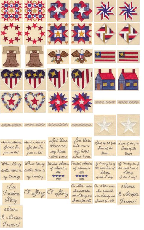 American Quilt Embroidery Designs by John Deer's Adorable Ideas - Multi-Format CD-ROM AI-AIAQS