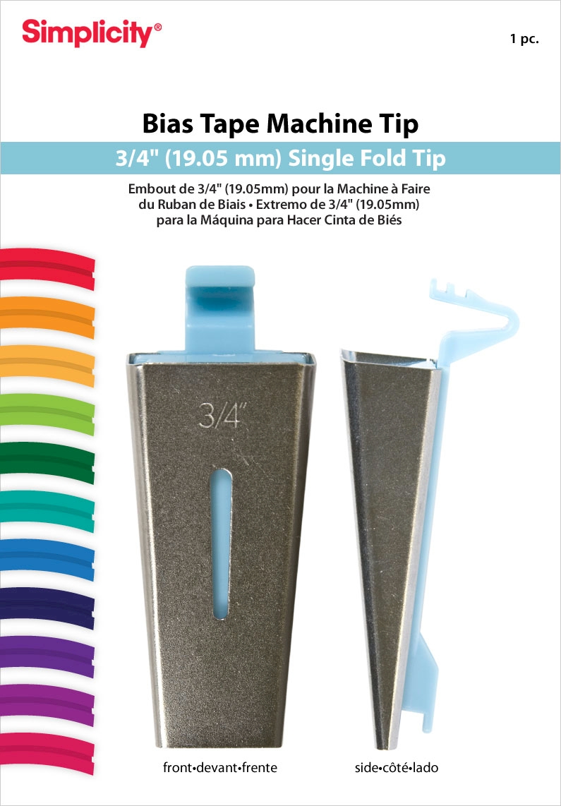 Simplicity Bias Tape Maker Tip - 3/4" Single Fold