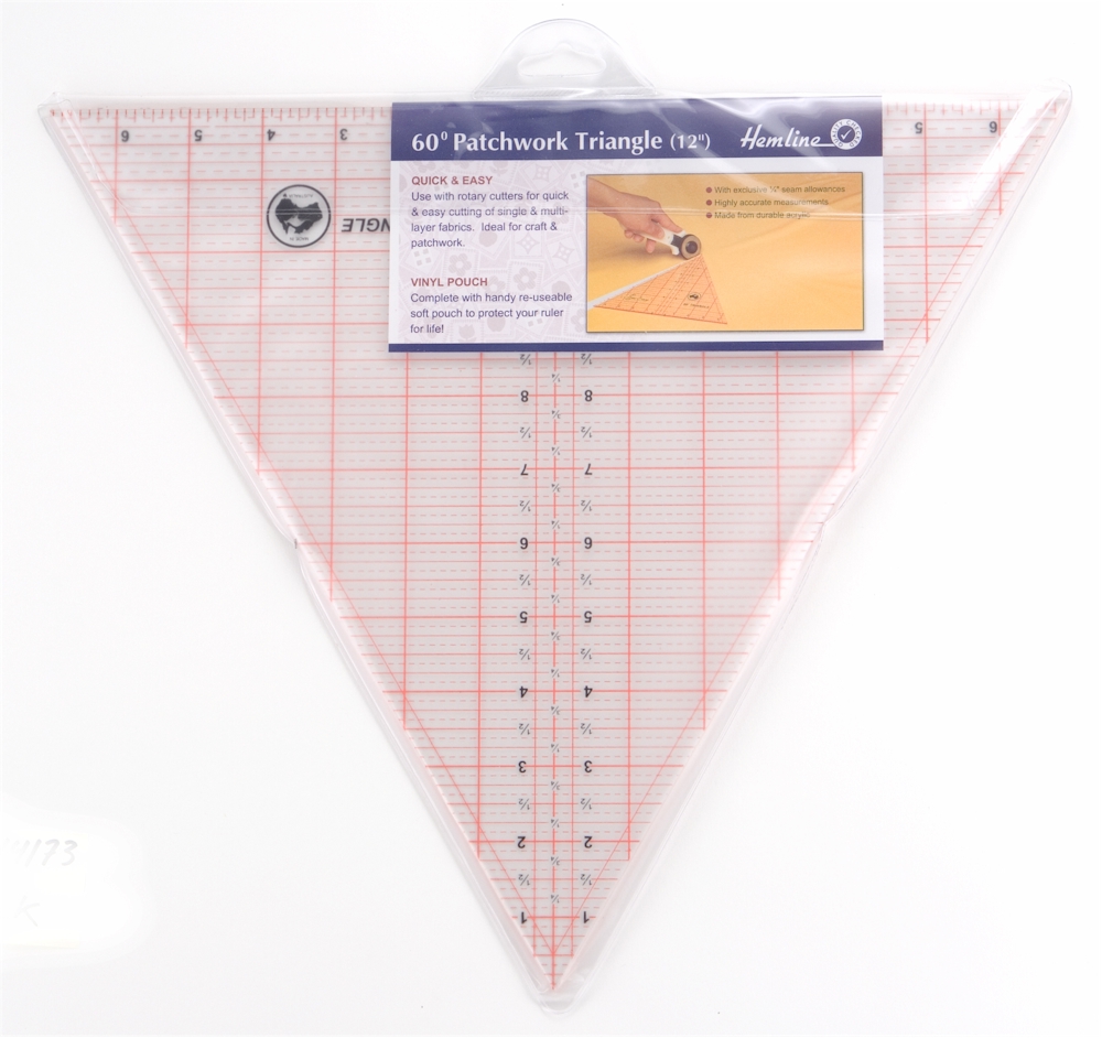 60° Patchwork Triangle 12” - Hemline Rulers