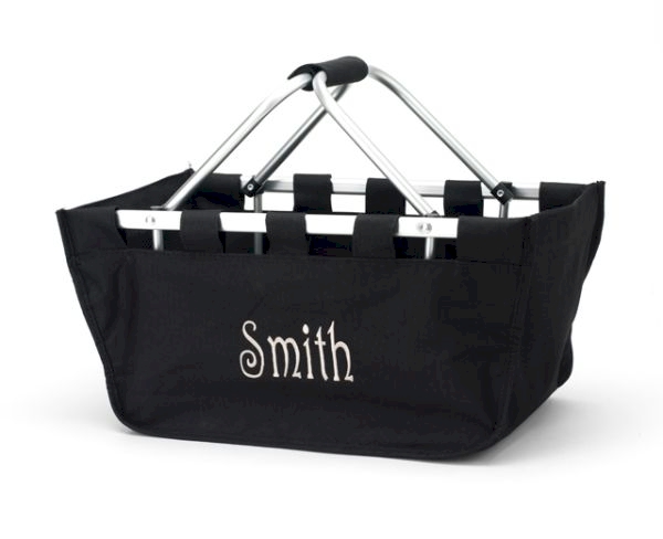 Foldable Market Tote Embroidery Blanks - BLACK