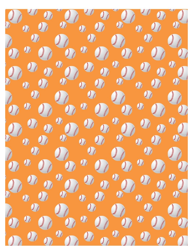 Baseball 02 - QuickStitch Embroidery Paper - One 8.5in x 11in Sheet - CLOSEOUT