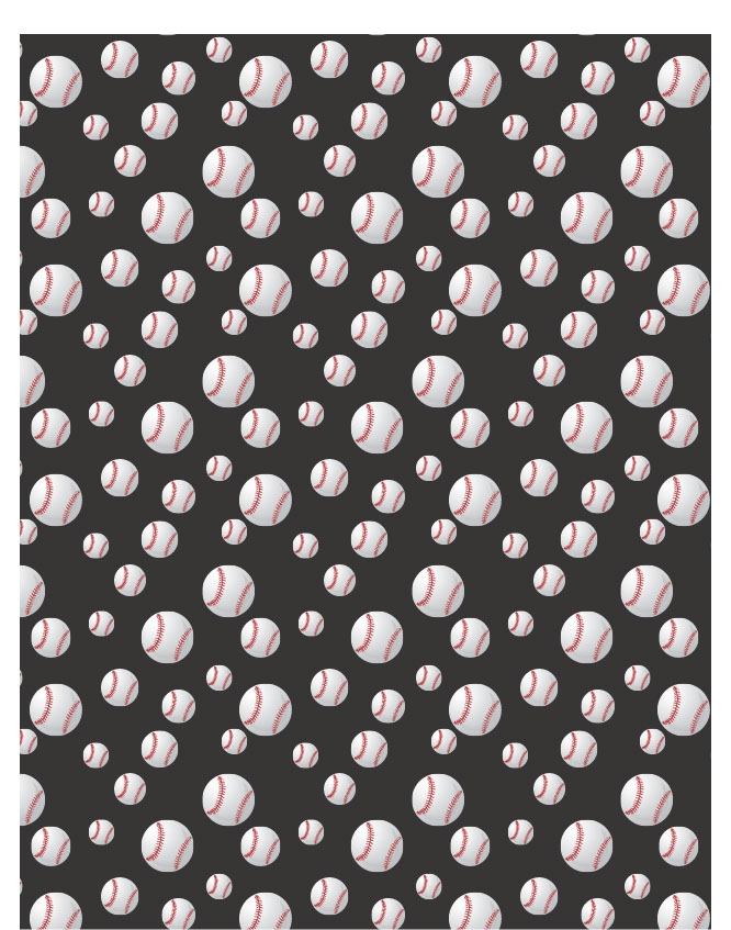 Baseball 05 - QuickStitch Embroidery Paper - One 8.5in x 11in Sheet - CLOSEOUT
