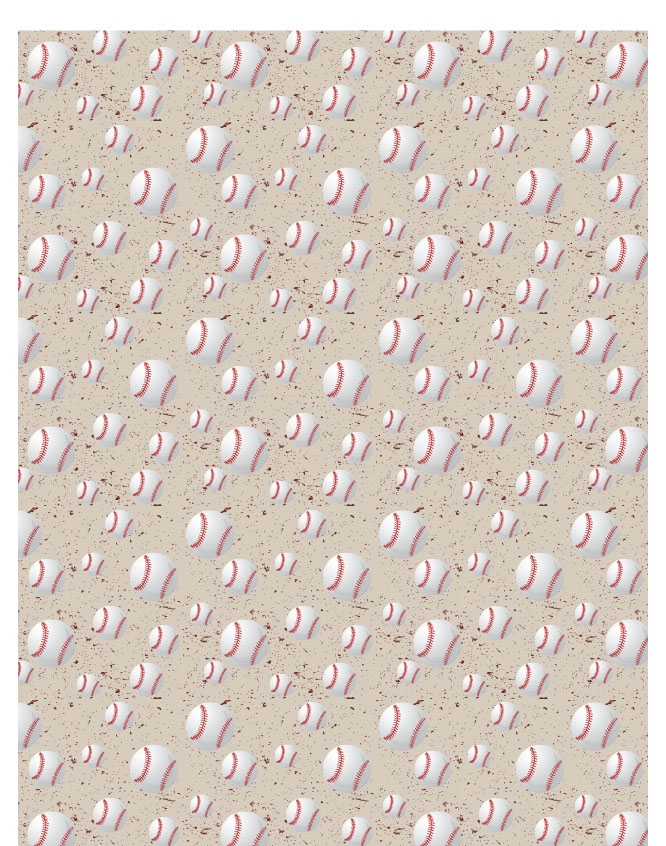 Baseball 09 - QuickStitch Embroidery Paper - One 8.5in x 11in Sheet - CLOSEOUT