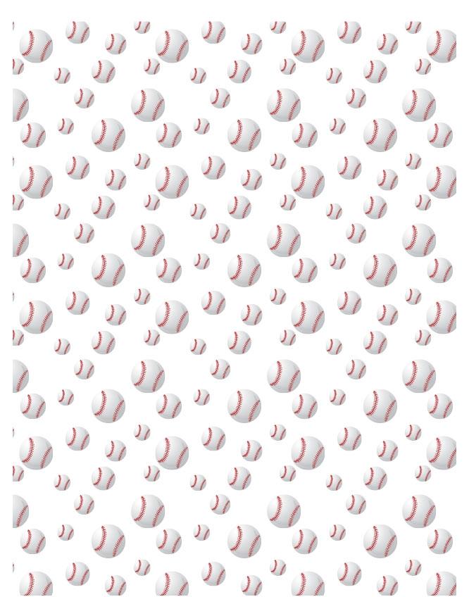 Baseball 10 - WunderStitch Embroidery Paper - One 8.5in x 11in Sheet - CLOSEOUT