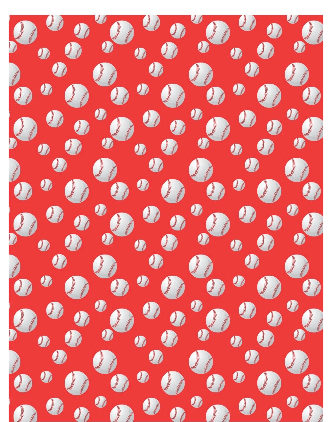 Baseball 11 - QuickStitch Embroidery Paper - One 8.5in x 11in Sheet - CLOSEOUT