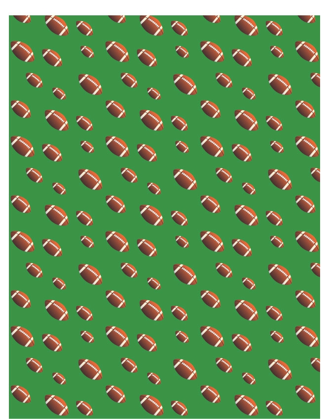 Football 01 - QuickStitch Embroidery Paper - One 8.5in x 11in Sheet - CLOSEOUT