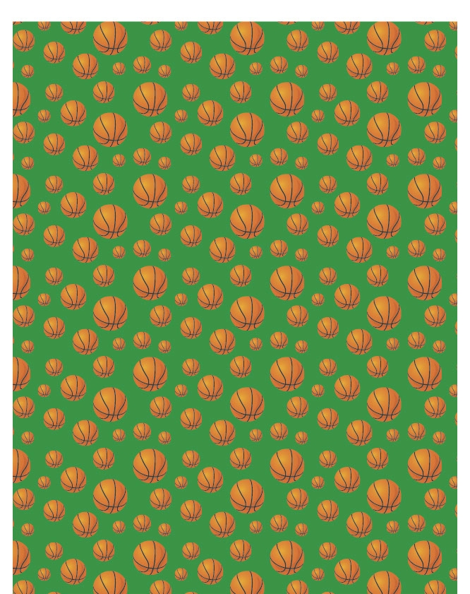 Hoops - Basketball 03 - QuickStitch Embroidery Paper - One 8.5in x 11in Sheet - CLOSEOUT