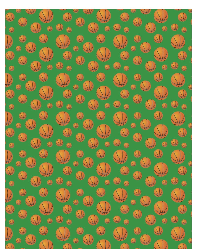 Hoops - Basketball 03 - QuickStitch Embroidery Paper - One 8.5in x 11in Sheet - CLOSEOUT
