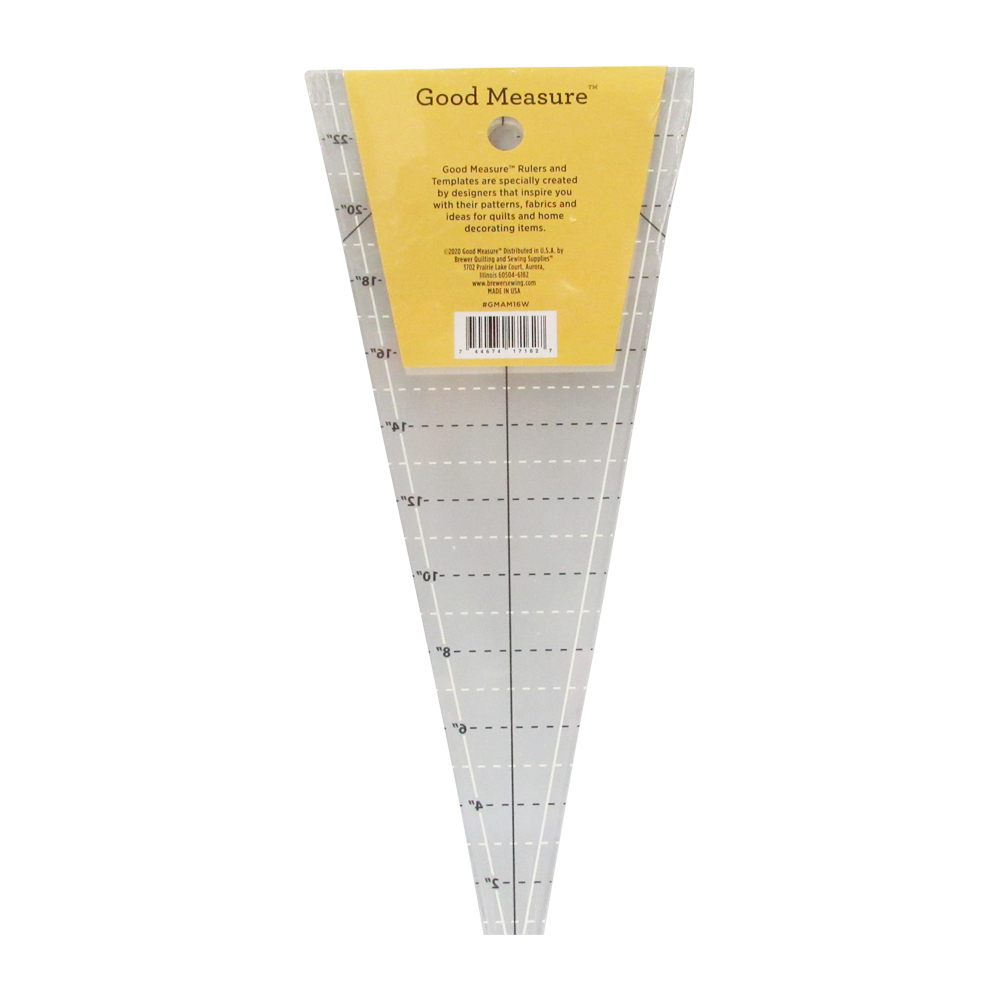 Good Measure 16 Wedge Circle Ruler 22.5 Degree By Amanda Murphy 