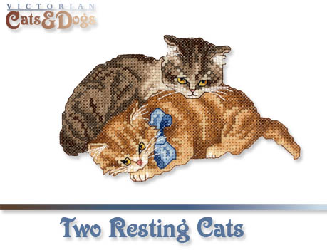 Victorian Kittens & Puppies Embroidery Designs by The Vermillion Stitchery on a Multi-Format CD-ROM 74900
