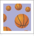 Hoops - Basketball 06 - QuickStitch Embroidery Paper - One 8.5in x 11in Sheet - CLOSEOUT