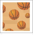 Hoops - Basketball 01 - QuickStitch Embroidery Paper - One 8.5in x 11in Sheet - CLOSEOUT