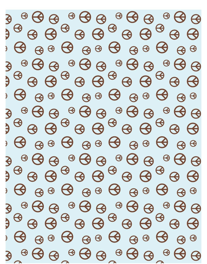 Peace Dude 05 - QuickStitch Embroidery Paper - One 8.5in x 11in Sheet - CLOSEOUT