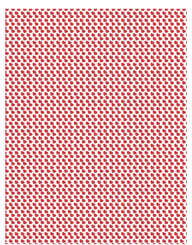 Hearts 01 - QuickStitch Embroidery Paper - One 8.5in x 11in Sheet- CLOSEOUT