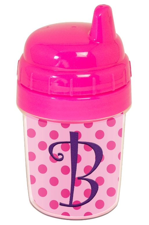 Baby's First Sippy Cup Acrylic Embroidery Blank - Hot Pink - CLOSEOUT