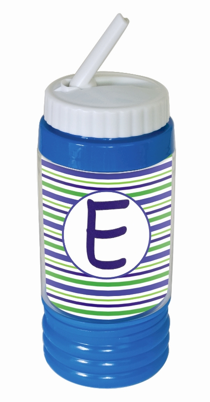 Sports Bottle Acrylic Embroidery Blank BLUE - CLOSEOUT