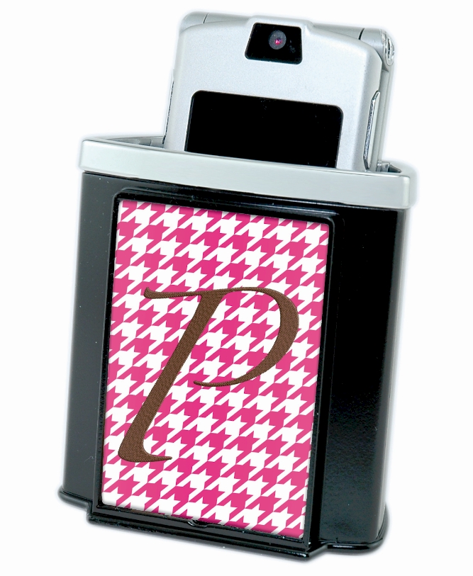 Cell Phone/PDA Holder - Black Acrylic Embroidery Blank - CLOSEOUT