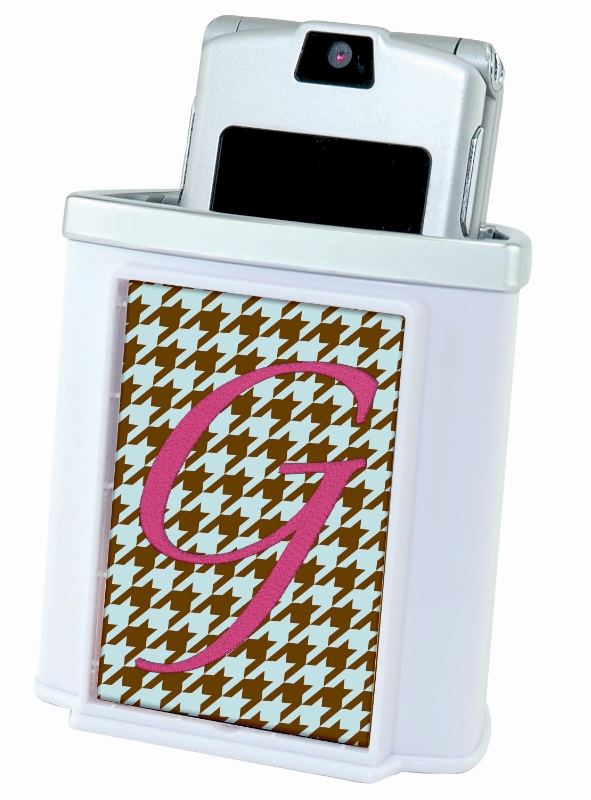Cell Phone/PDA Holder - White Acrylic Embroidery Blank CLOSEOUT