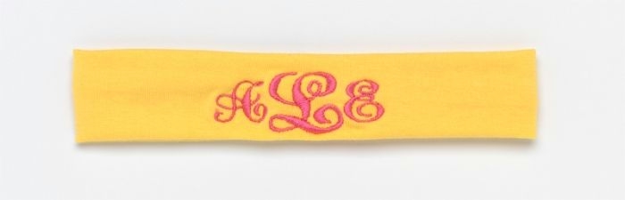 Yellow Toddler Stretch Headband Embroidery Blanks - CLOSEOUT 