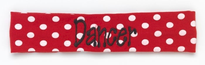 Red/White Polka Dot Headband Embroidery Blanks