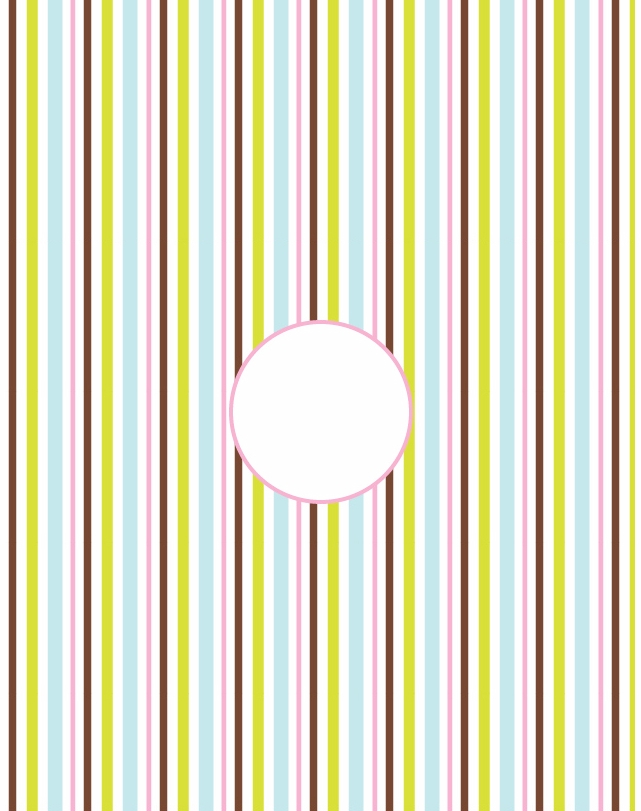 Vertical Stripe with Circle 3 - QuickStitch Embroidery Paper - One 8.5in x 11in Sheet - CLOSEOUT