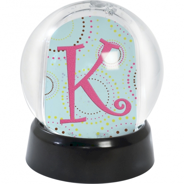 Create Your Own Snow Globe Small - Black - Acrylic Embroidery Blank - CLOSEOUT