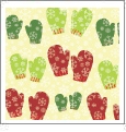 Mittens - Light Green - Winter Holiday - QuickStitch Embroidery Paper - One 8.5in x 11in Sheet - CLOSEOUT