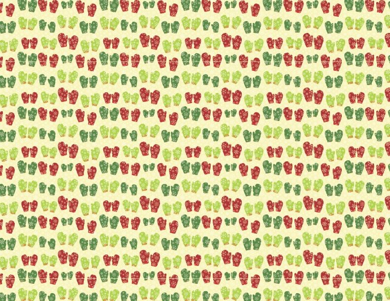 Mittens - Light Green - Winter Holiday - QuickStitch Embroidery Paper - One 8.5in x 11in Sheet - CLOSEOUT