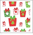 Presents - White - Winter Holiday - QuickStitch Embroidery Paper - One 8.5in x 11in Sheet- CLOSEOUT