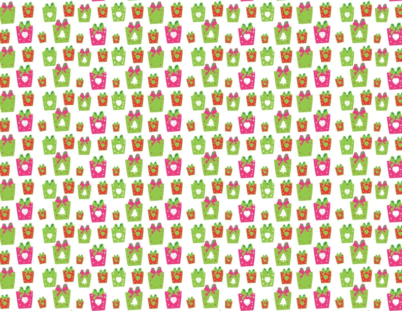 Presents - White/Red/Pink - Winter Holiday - QuickStitch Embroidery Paper - One 8.5in x 11in Sheet - CLOSEOUT