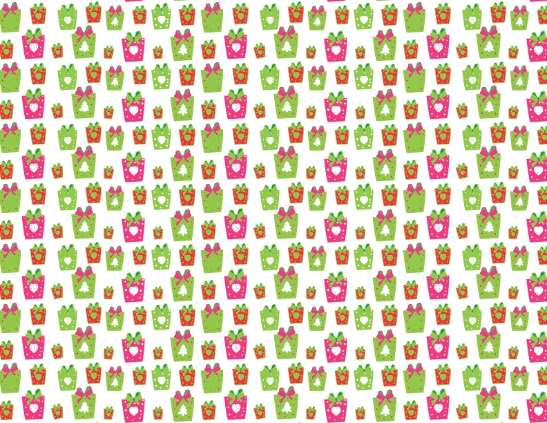 Presents - White/Red/Pink - Winter Holiday - QuickStitch Embroidery Paper - One 8.5in x 11in Sheet - CLOSEOUT