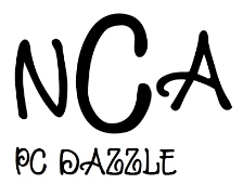 Car Monogram Vinyl - 5" - PC Dazzle Font Style