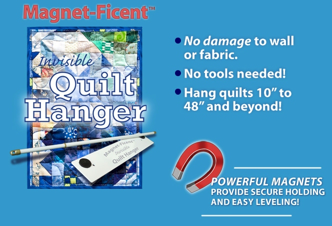 Magnet-Ficent Invisible Quilt Hanger For Quilts Up To 48"