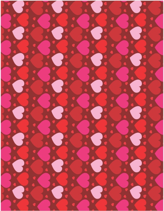 Hearts 5 - QuickStitch Embroidery Paper - One 8.5in x 11in Sheet - CLOSEOUT