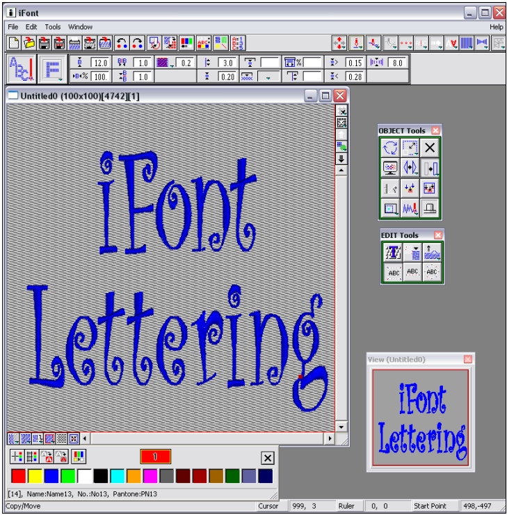 iFont Embroidery Lettering and Monogramming Software with 14000 BONUS FONTS