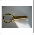 WunderStitch 3.5" Gold Handled Tweezers with 4x Magnifying Glass