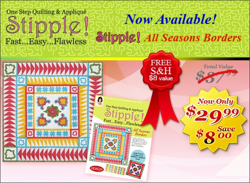 One Step Quilting & Applique Stipple - All Seasons Borders from Eileen Roche STP0070